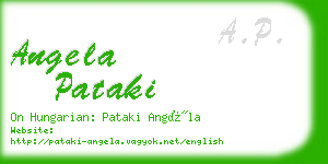 angela pataki business card